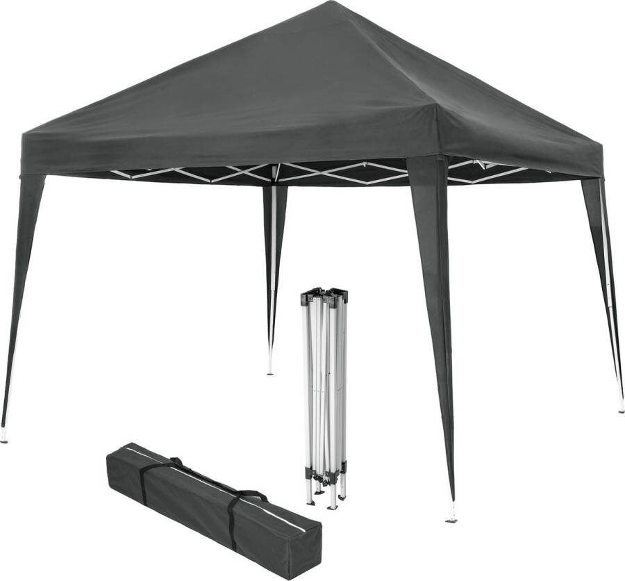 Tectake Tuinpaviljoen Linosa opvouwbaar Waterafstotend Incl. draagtas scheerlijnen en haringen 3x3m grijs