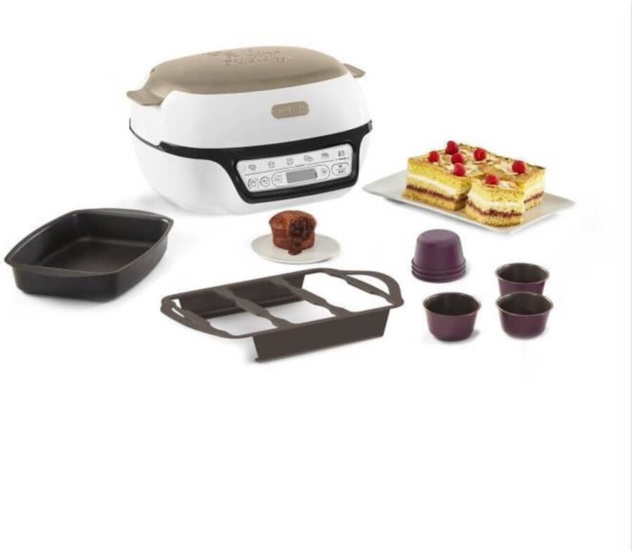 TEFAL Intelligente taartmachine 5 nauwkeurige programma's Antiaanbakvorm 6 Creabake muffinvormen Cake Factory KD804910