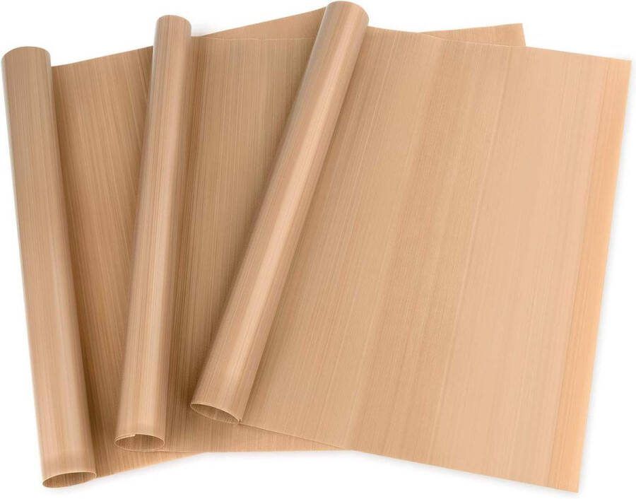 Teflon vel voor Transferpers set van 3 40cm x 30cm warmteoverdrachtspapier transferblad hittepers herbruikbaar