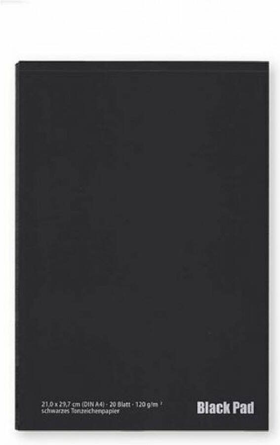 Tekenblok Black Pad Zwart Tekenpapier A3 120gr Talens AMI 10 vellen