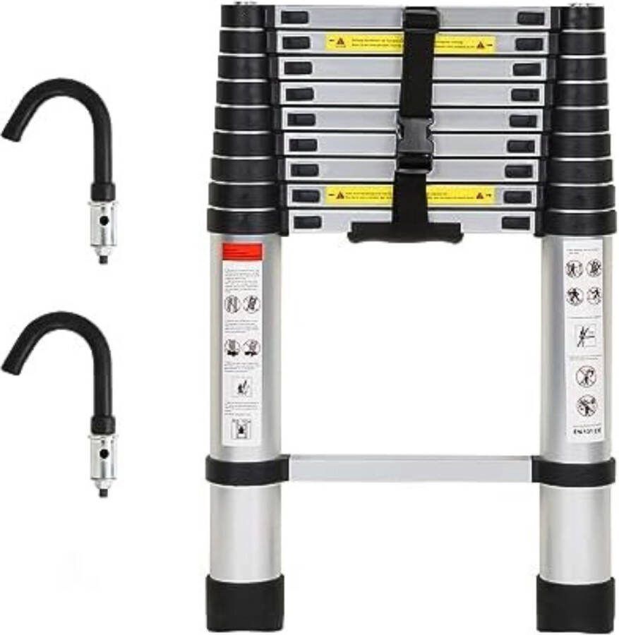 Telescoopladder Vouwladder Telescoopladder Aluminium Uitschuifladder
