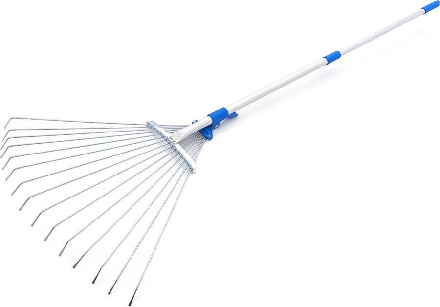 Telescopische Bladhark Gazonhark 74-155 cm met 15 Tanden