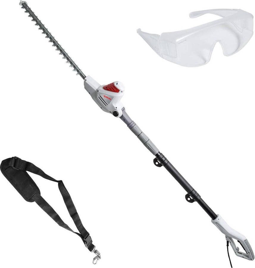 Telescopische Heggenschaar 51 cm snijlengte met schouderriem & veiligheidsbril Elektrisch Heggenschaar
