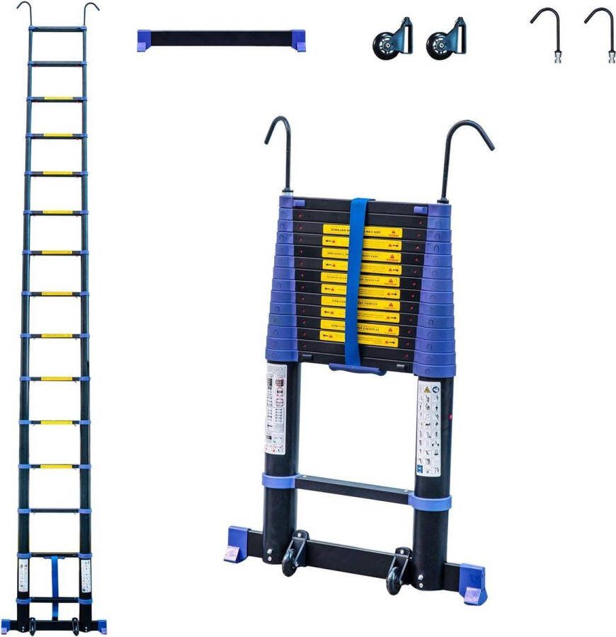 Telescopische ladder 14 treden van Telescova Telescopische ladder