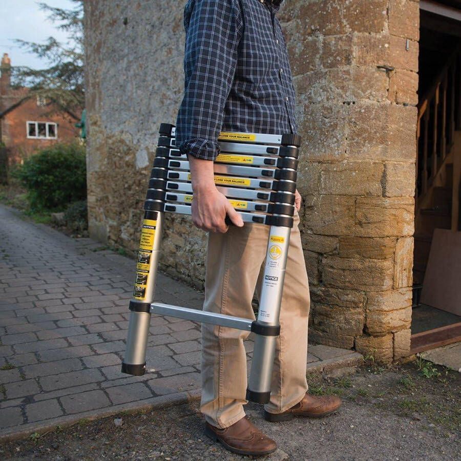 Telescopische ladder Tools 452123 Zwart-html content Telescopische ladder