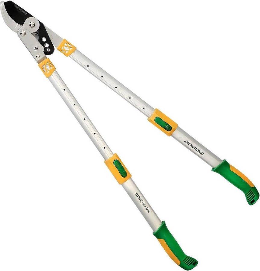 Telescopische takkenschaar 685-940 mm bypass smart cut snoeischaar gehard lemmet 6-voudig verstelbare handgrepen Heggenschaar