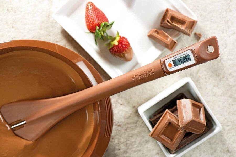 Temperatuurregeling Siliconen Lepel -40 tot + 160 °C Thermorührer Bruin Met Gratis Verzending