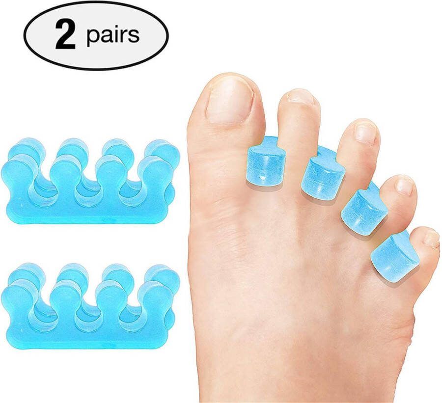 Tenenspreider Voor Alle Tenen Correctie Flexibel en Hygiënisch Hallux Valgus Teen Corrector Teenspreiders Gel voor Hallux Valgus Grote Teen Spalk Verstelbaar & Universeel
