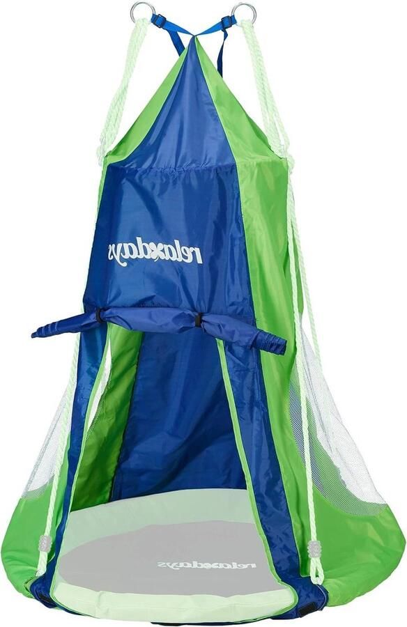 Tent Hoes voor Nestschommel Accessoires Tuinschommel 90 cm Blauw-Groen
