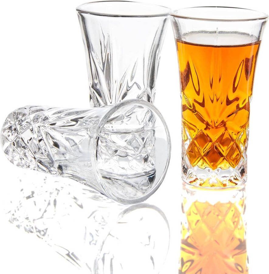 Tequilaglazen met zware bodem Borrelglaasjes 5 8cl (3 stuks) Tequilaglazen met zware bodem Shotglaasjes 5 8cl (3 stuks)