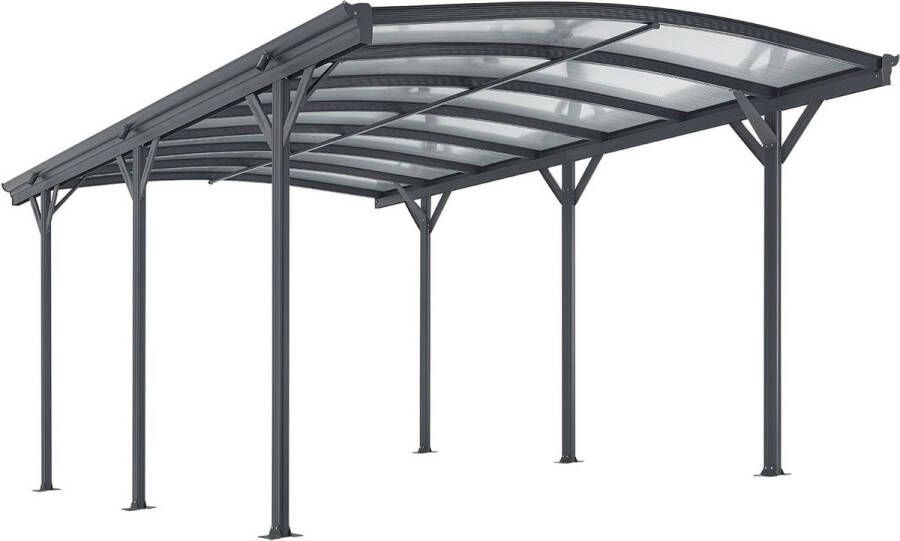 Terrasdak Carport Boogdak 5 x 3 m Donkergrijs