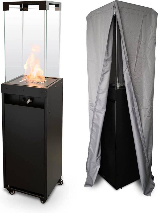 Terrashaard Buitenhaard Gashaard LPG 8 kW Ingebouwde Rollen Brandduur 55 uur