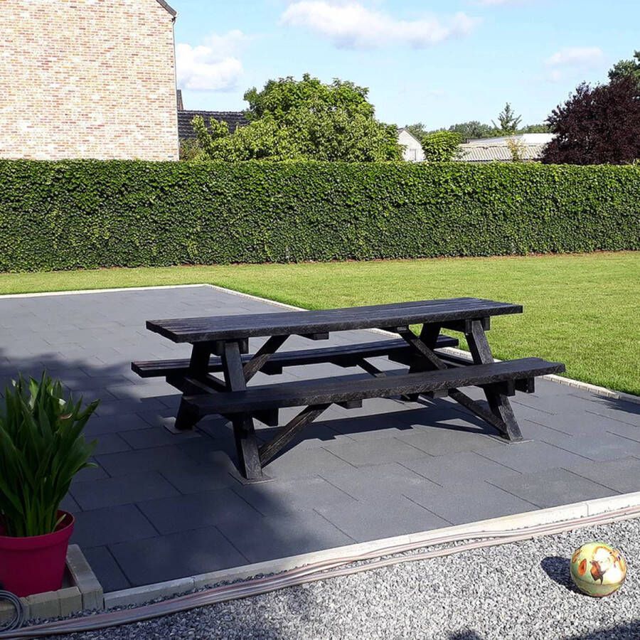 Rubbermagazijn Terrastegels rubber | 4 stuks | Per 1 m² | Grijs | 50x50cm | Dikte 2 5cm