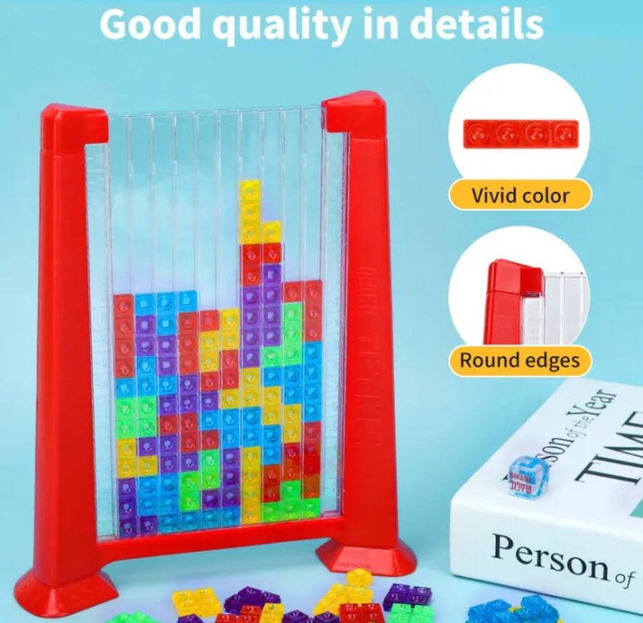 Tetris bouwstenen toren