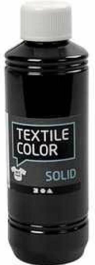 Textielverf Zwart Solid Dekkend Textile Color Creotime 250ml 2 stuks