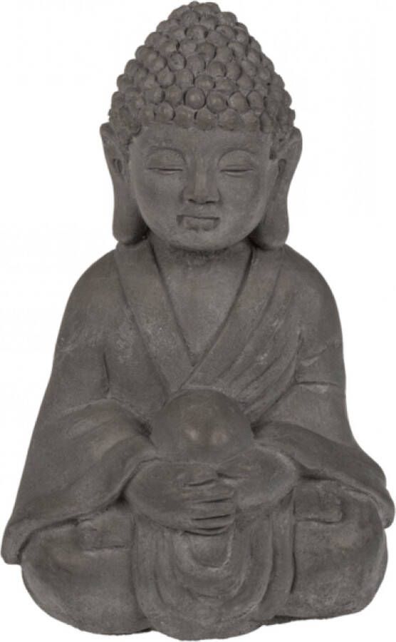 Thaise Boeddha Beeld 10x13x6cm grijs