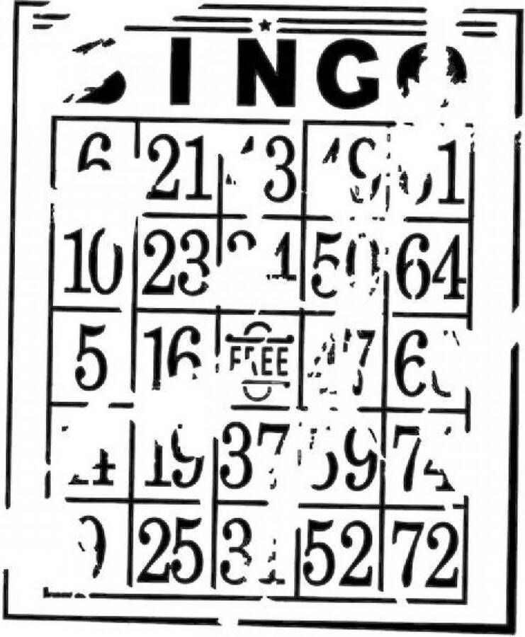 The Crafters Workshop 6X6 inch Template Mini Bingo