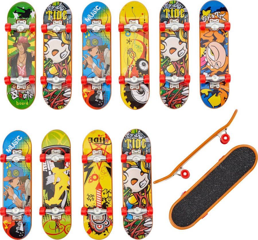 THE TWIDDLERS 12 Vinger Skateboard Speelgoed Handspelletjes Fingerboard voor Jongens Verjaardagen Kinderfeestjes Uitdeelcadeautjes Traktaties