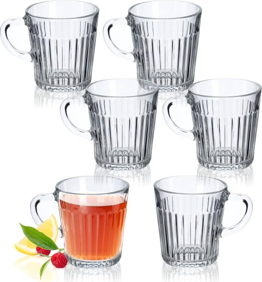 Thee glazen – set van theeglazen – premium kwaliteit – luxe glazen koffie thee