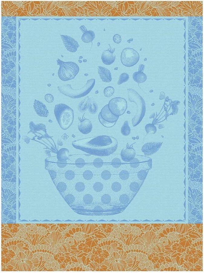 Theedoek Salade d'été Bleuet met blauwe bloemen Voor in de keuken