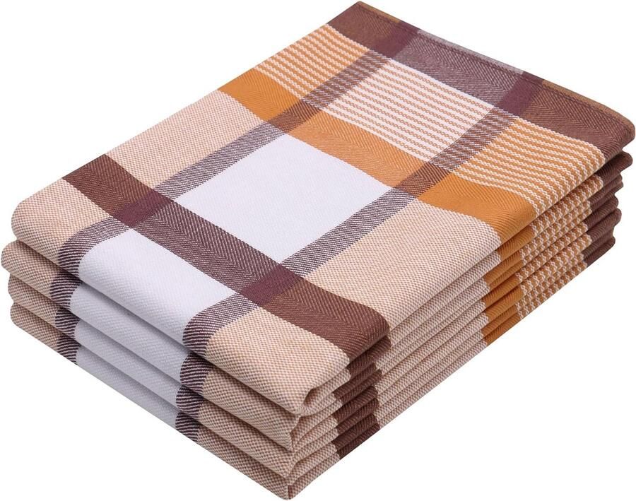 Theedoeken 50 x 70 cm 100% katoen horecakwaliteit set van 4 stuks verschillende kleuren op voorraad 50 70