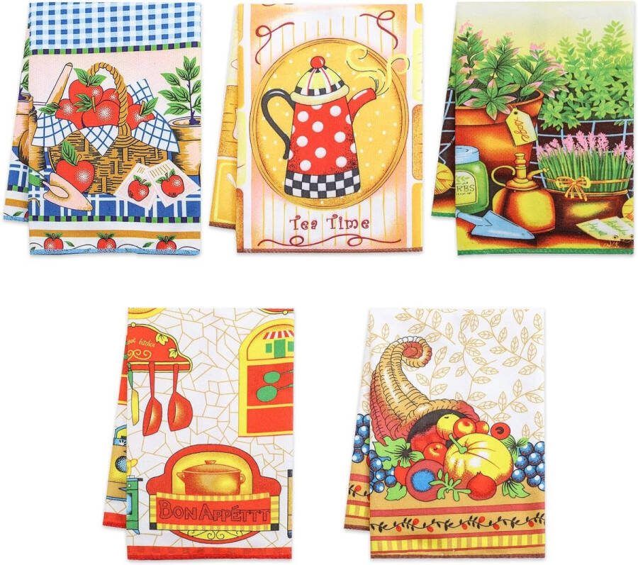 Theedoeken 55 x 40 cm 5 per set