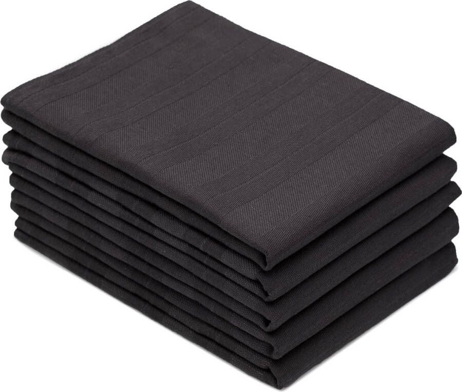 Theedoeken set van 5 katoen 50 x 70 cm absorberend duurzaam wasbaar 60 °C grafiet gastronomiekwaliteit Oeko Tex -gecertificeerd