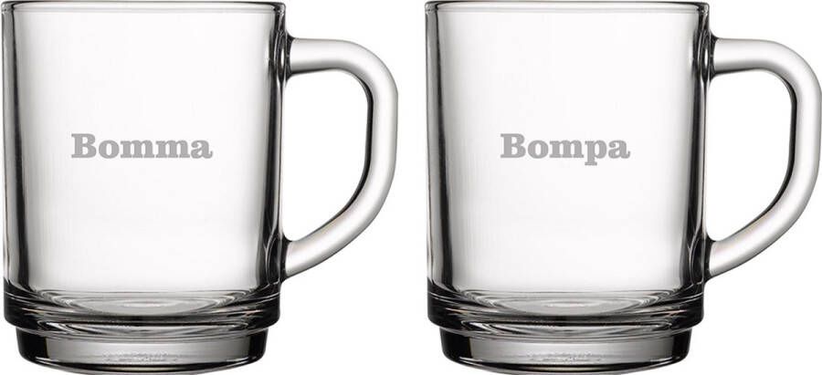 Theeglas gegraveerd 25 5cl Bomma-Bompa