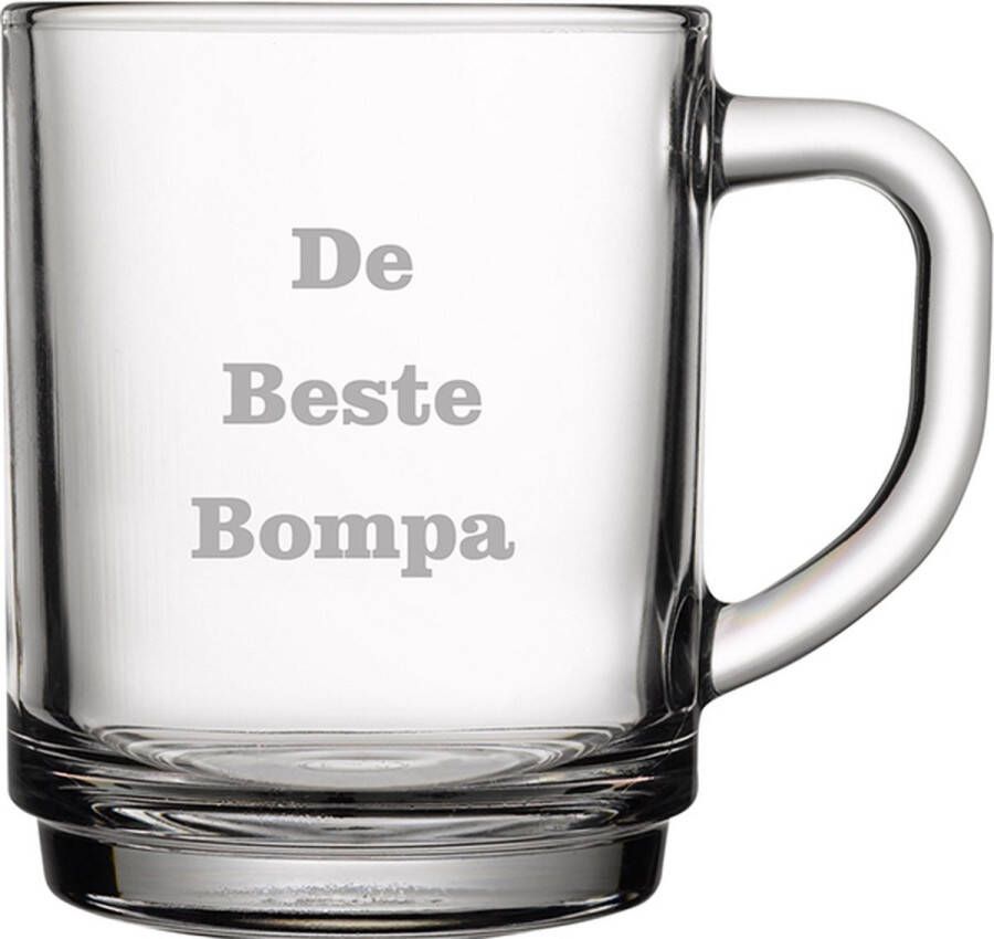 Theeglas gegraveerd 25 5cl De Beste Bompa