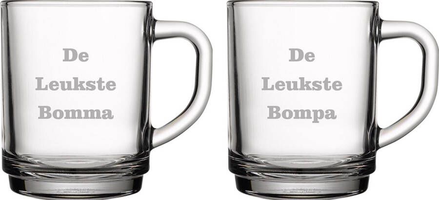 Theeglas gegraveerd 25 5cl De Leukste Bomma-De Leukste Bompa