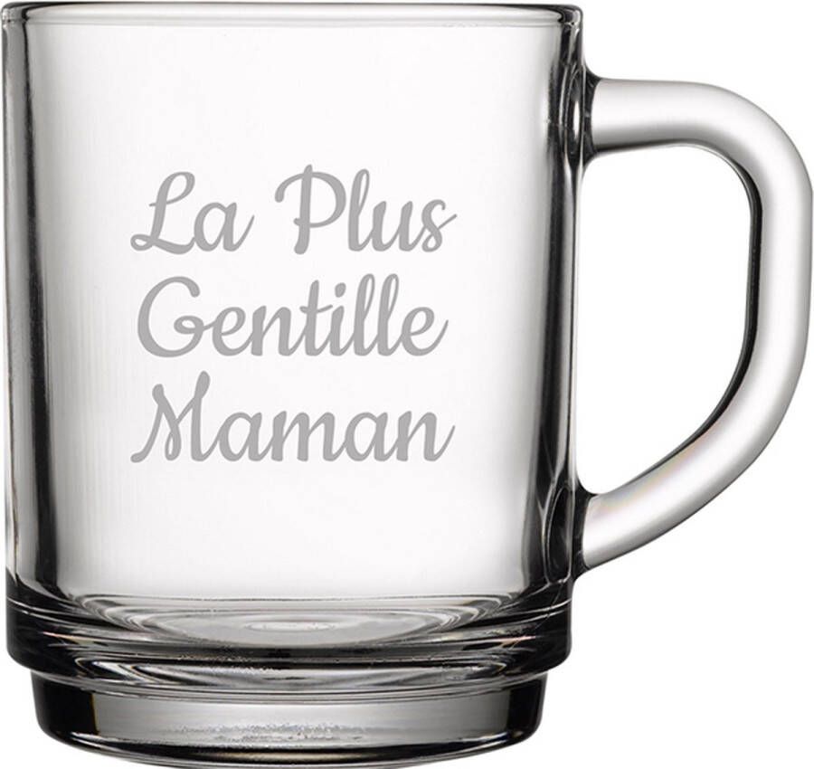 Theeglas gegraveerd 25 5cl La Plus Gentille Maman