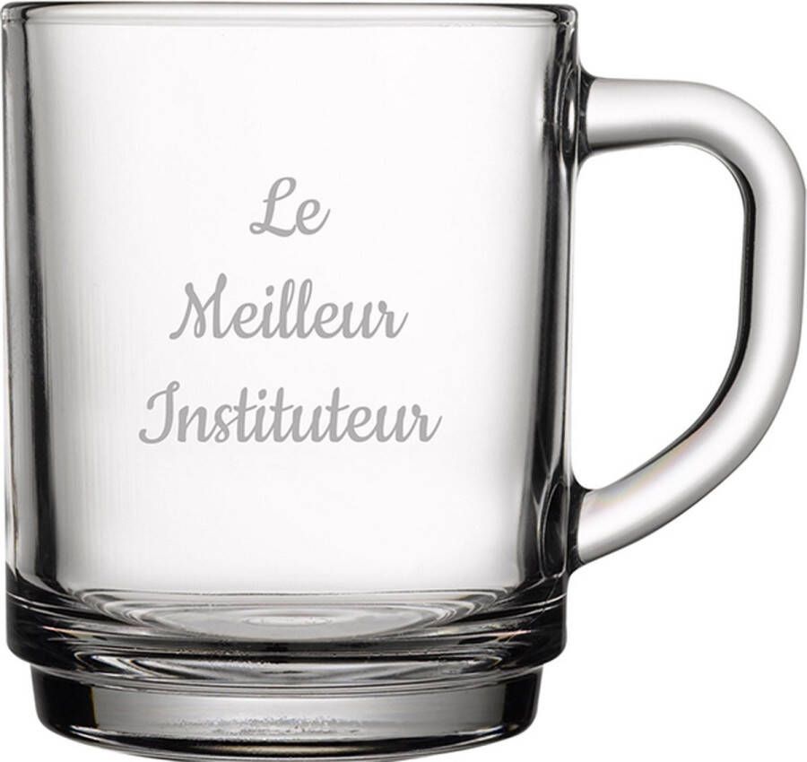 Theeglas gegraveerd 25 5cl Le Meilleur Instituteur