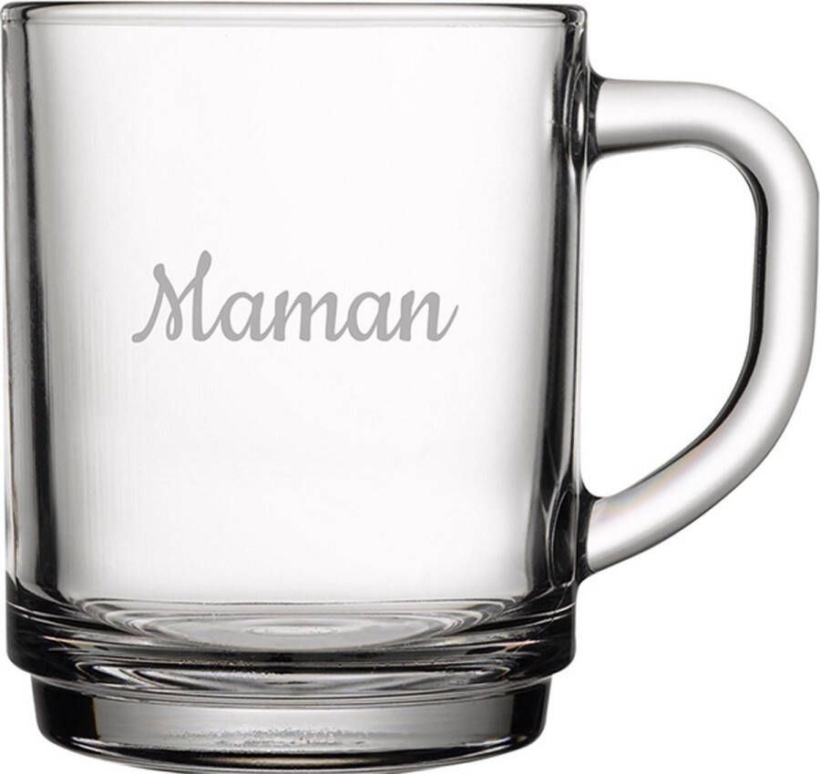 Theeglas gegraveerd 25 5cl Maman