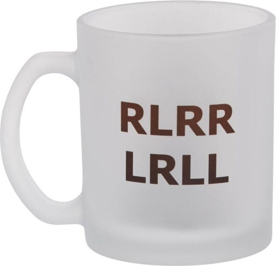 Theeglas (mat 300 ml) met RLRR LRLL (drum)