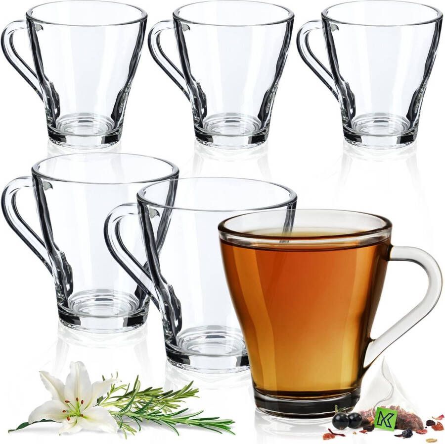 Theeglazenset – thee glazen – set van theeglazen – premium kwaliteit – luxe glazen koffie thee