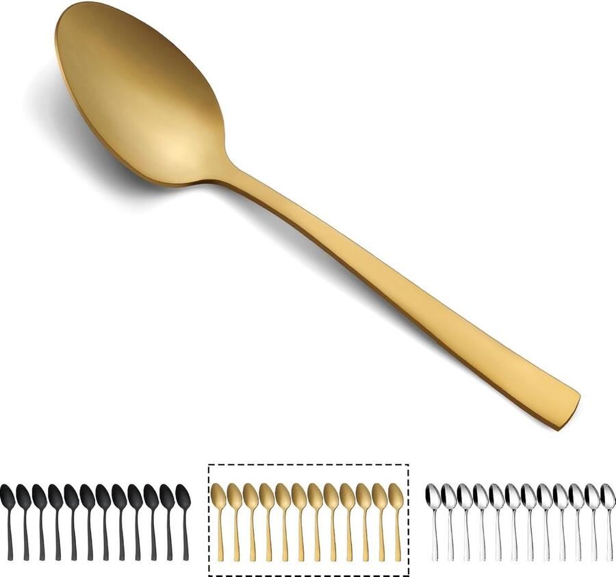 Theelepel 12 stuks goud kleine lepel koffielepel roestvrij staal 13 8 cm theelepel espressolepel dessertlepel voor thuis feest restaurant vaatwasmachinebestendig
