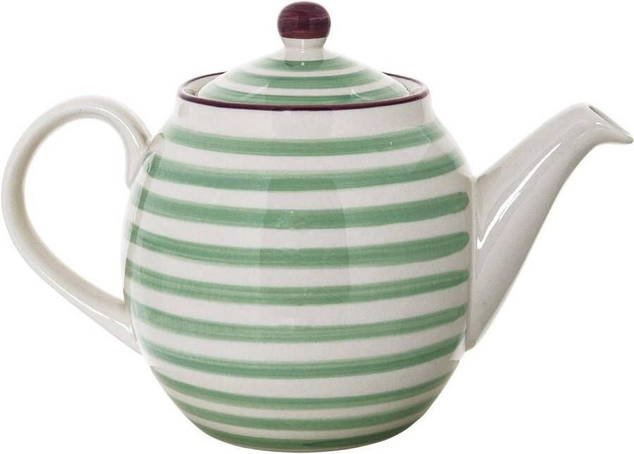 Theepot keramiek groen 24 cm Patrizia