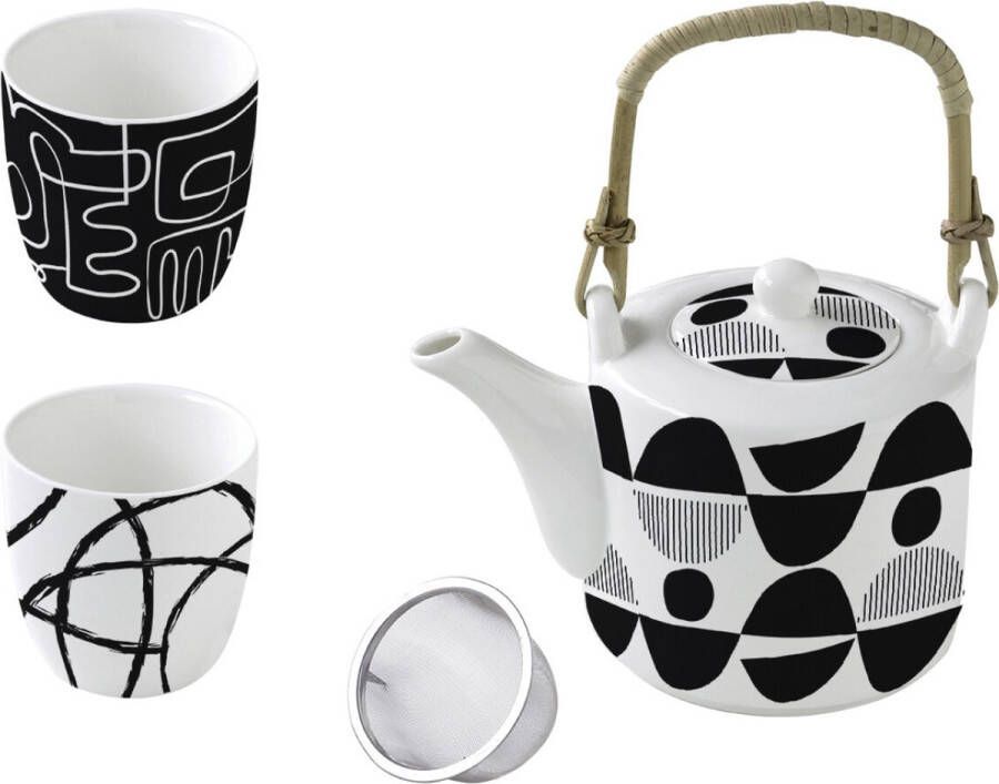 Theepot set van 3 delen in geschenkdoos