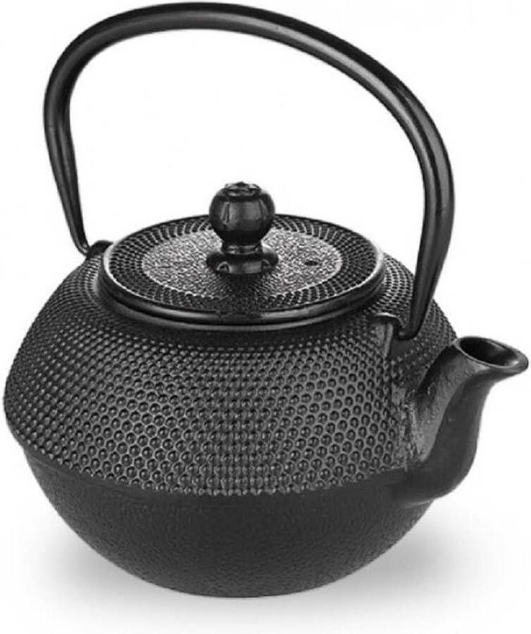 Theepot zwart 12 liter Gietijzeren theepot met geëmailleerde binnenkant Geschikt voor inductie
