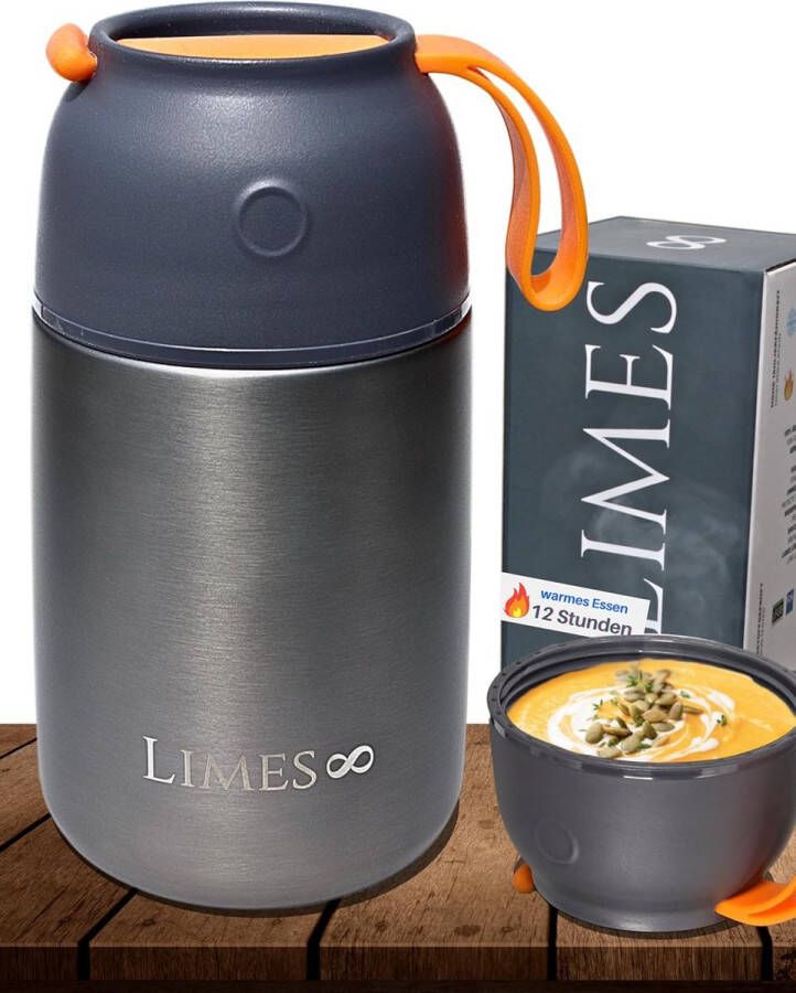 Thermocontainer voor eten 700 ml warmhoudcontainer voor gerechten thermische lunchbox roestvrij staal voedselcontainer voor babyvoeding soepen muesli to go voedselcontainer