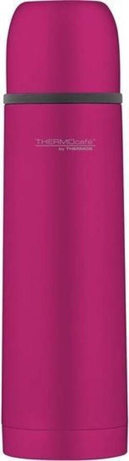 Merkloos Sans marque Thermofles isoleerkan roze rubber 0.5 L RVS thermosflessen isoleerflessen