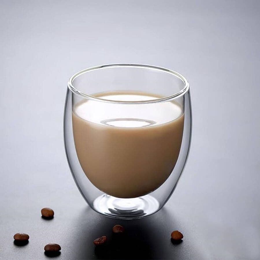 Thermoglazen van borosilicaatglas drinkglazen voor thee koffie cappuccino water sap ijsthee koffieglazen 6