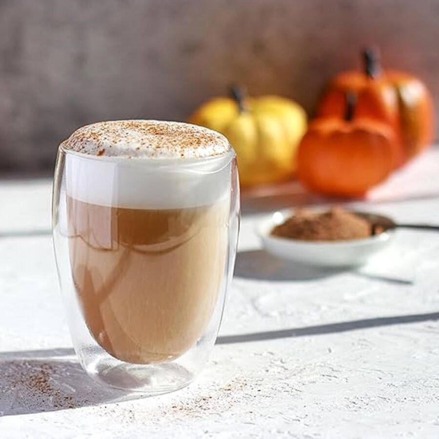 Thermoglazen van borosilicaatglas drinkglazen voor thee koffie cappuccino water sap ijsthee koffieglazen 6 350 ml