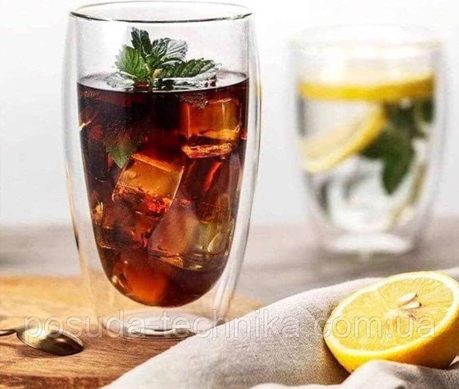 Thermoglazen van borosilicaatglas drinkglazen voor thee koffie cappuccino water sap ijsthee koffieglazen 500 ml Set of 6
