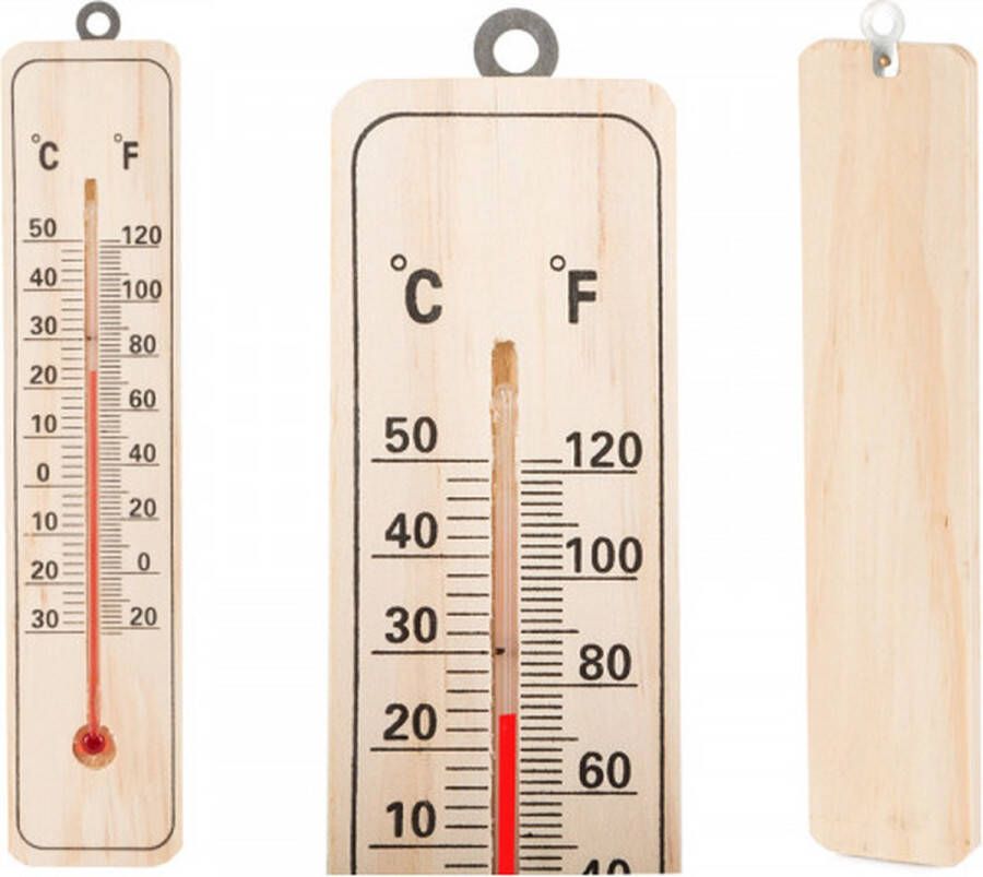 Thermometer Huishoudthermometer Hout Voor Binnen en Buiten