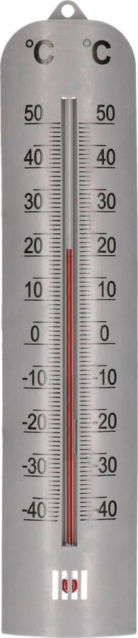 Lifetime Garden zon Schaduw thermometer zilver voor buiten 27 cm kunststof Buitenthermometers