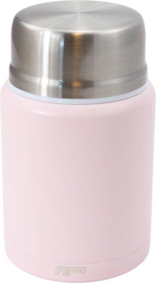 Thermos Voedselcontainer met Lepel Thermoskan Voedsel container voor soep noodles babyvoeding havermout ijs en meer! Yoghurt beker to go Thermosbeker voor het meenemen van eten Licht roze 450ml
