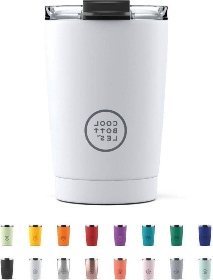 Thermosbeker 330 ml BPA Vrij White 5 uur warm 10 uur koud