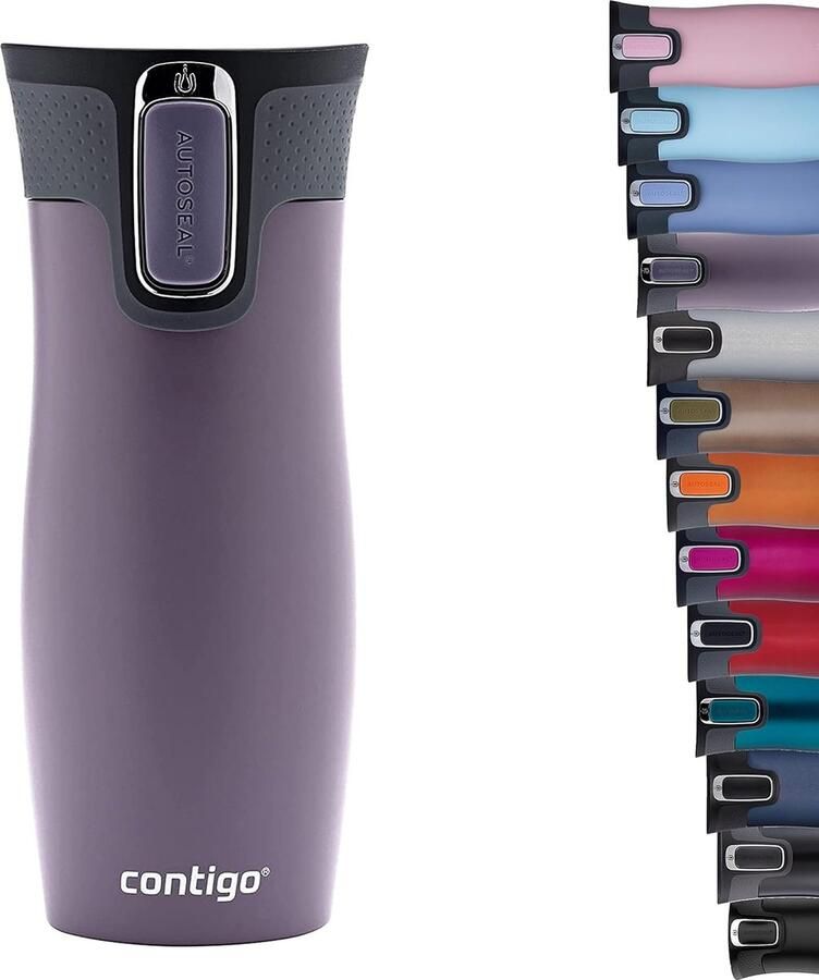 Thermosbeker roestvrijstalen isoleerbeker koffiebeker-to-go BPA-vrij lekvrije beker-to-go met Easy-Clean-deksel