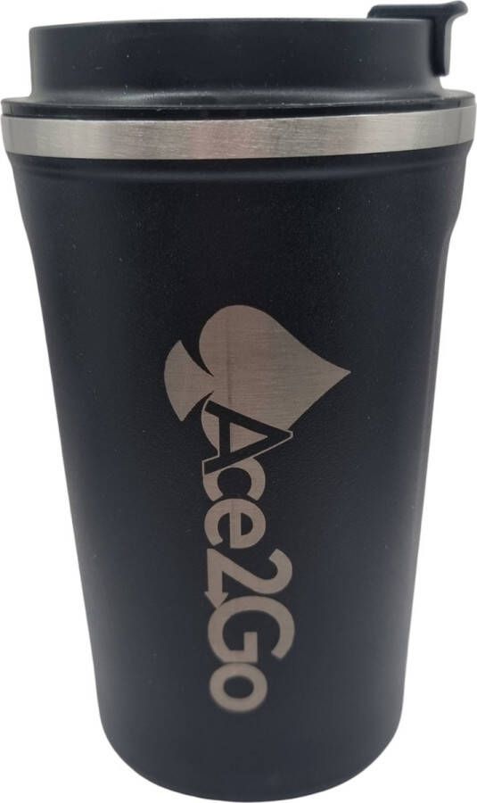 Thermosbeker Zwart 380 ML Thermosbeker met Display Smart Thermosbeker Digitale Thermosbeker Thermobeker met display Temperatuurweergave